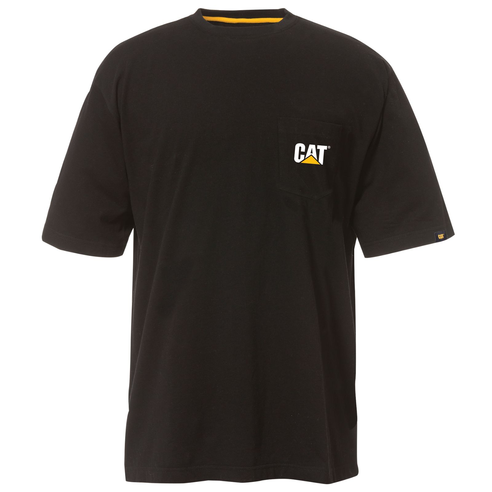 Caterpillar Trademark Pocket - Mens T-Shirts - Black - NZ (019WQJAFB)